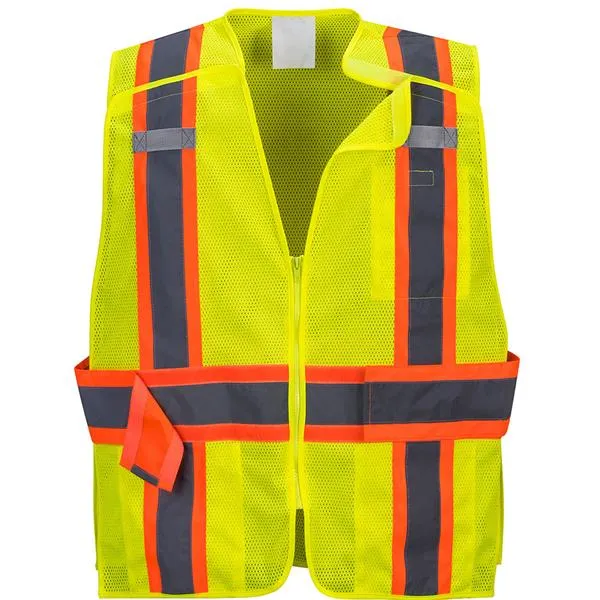 Portwest Safety Vest Yellow CL2, Mesh, 5 PT. Breakaway 