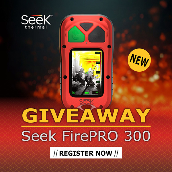 Register to win a Seek Thermal FirePRO 300 camera.