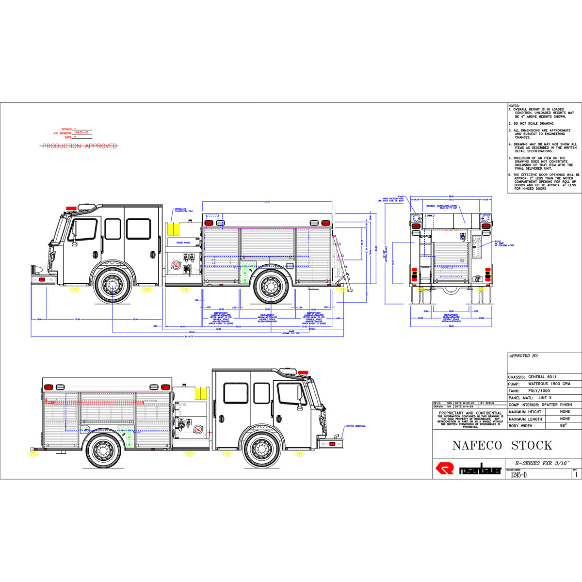NAFECO Stock #19436 Rosenbauer General Custom Pumper