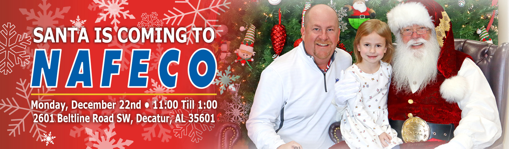 Santa is coming to NAFECO on Dec. 22