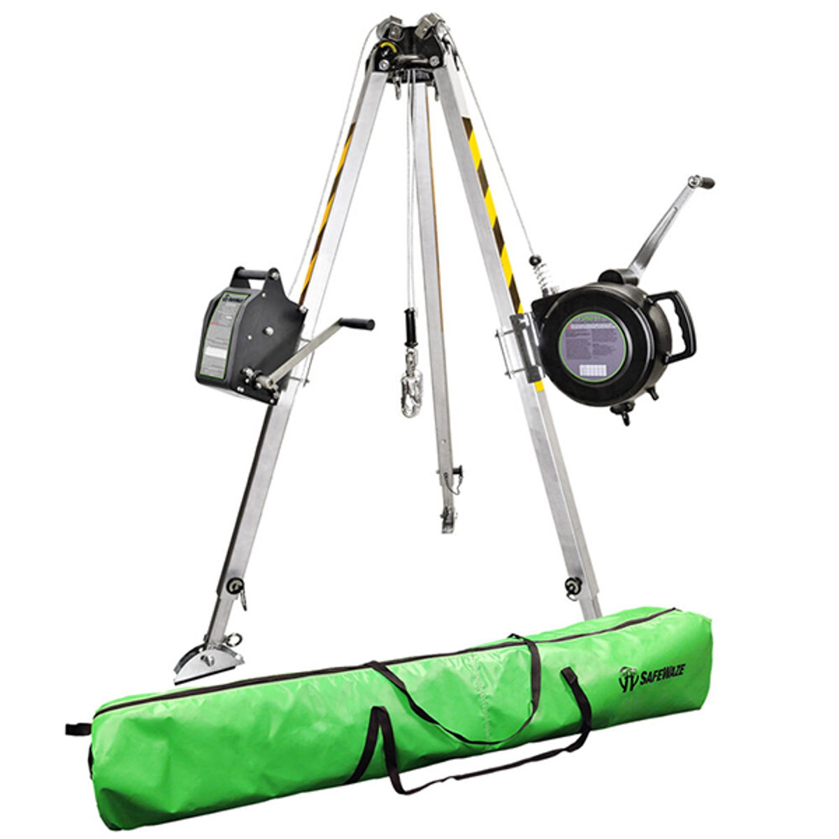 Safewaze 7' Adjustable Tripod Kit, 65' Personnel Winch, 65' 3-Way