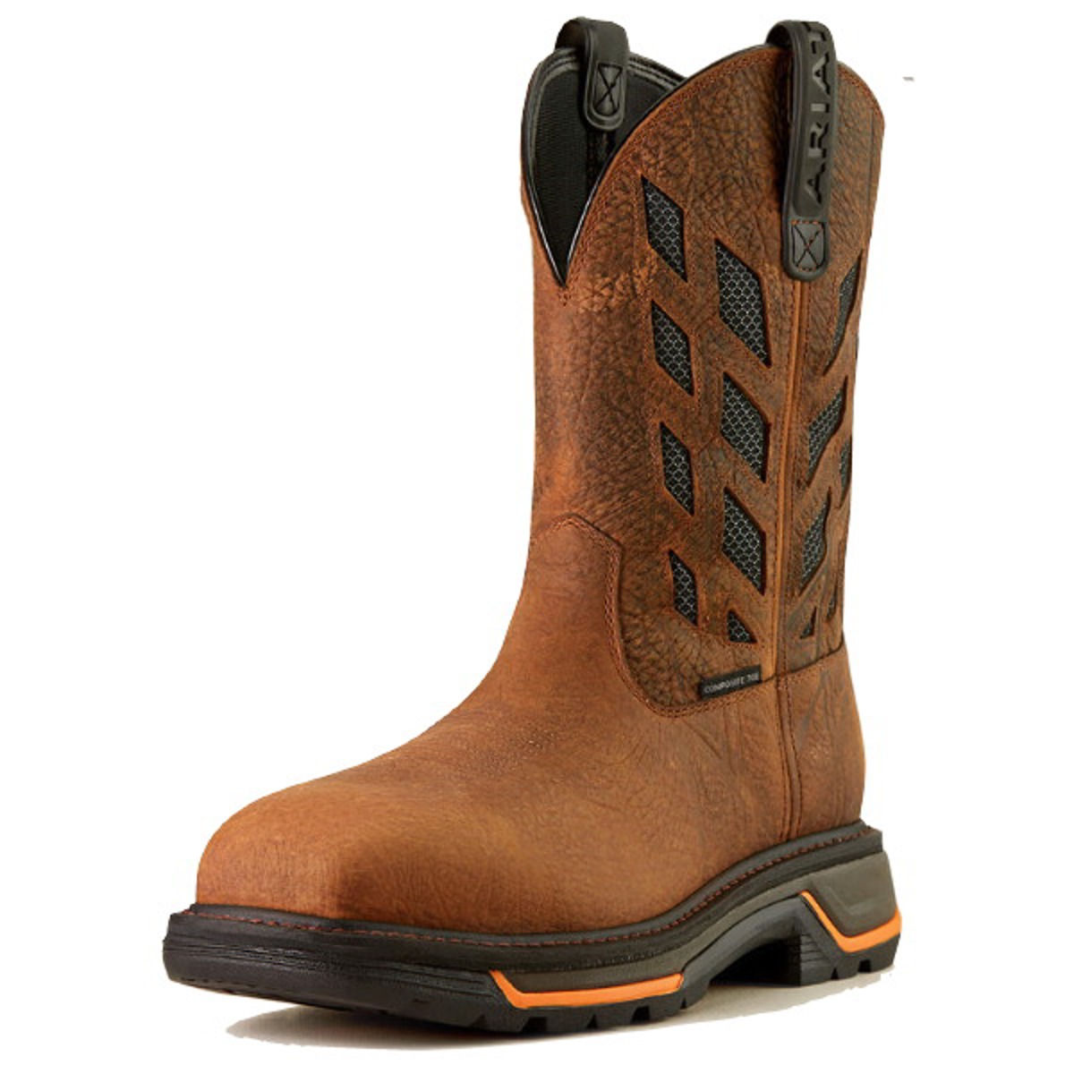 BigRig Tread VentTEK Composite Toe Work Boot; Earth