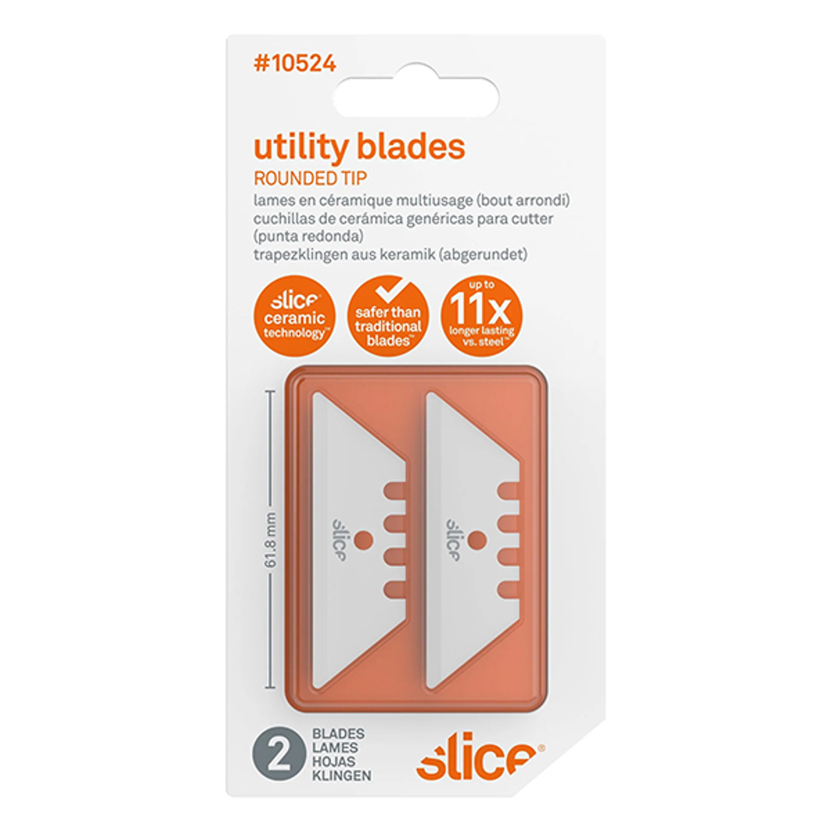 Slice Replacement Box Cutter Blades, Utility, Pack of 2 