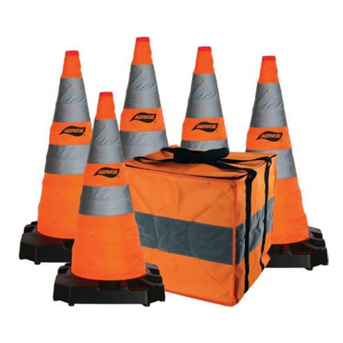 Aervoe 28" Heavy Duty Collapsible Safety Cone, 5-Pack