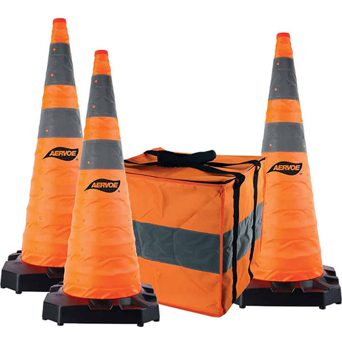 Aervoe 36" Heavy Duty Collapsible Safety Cone, 3-Pack