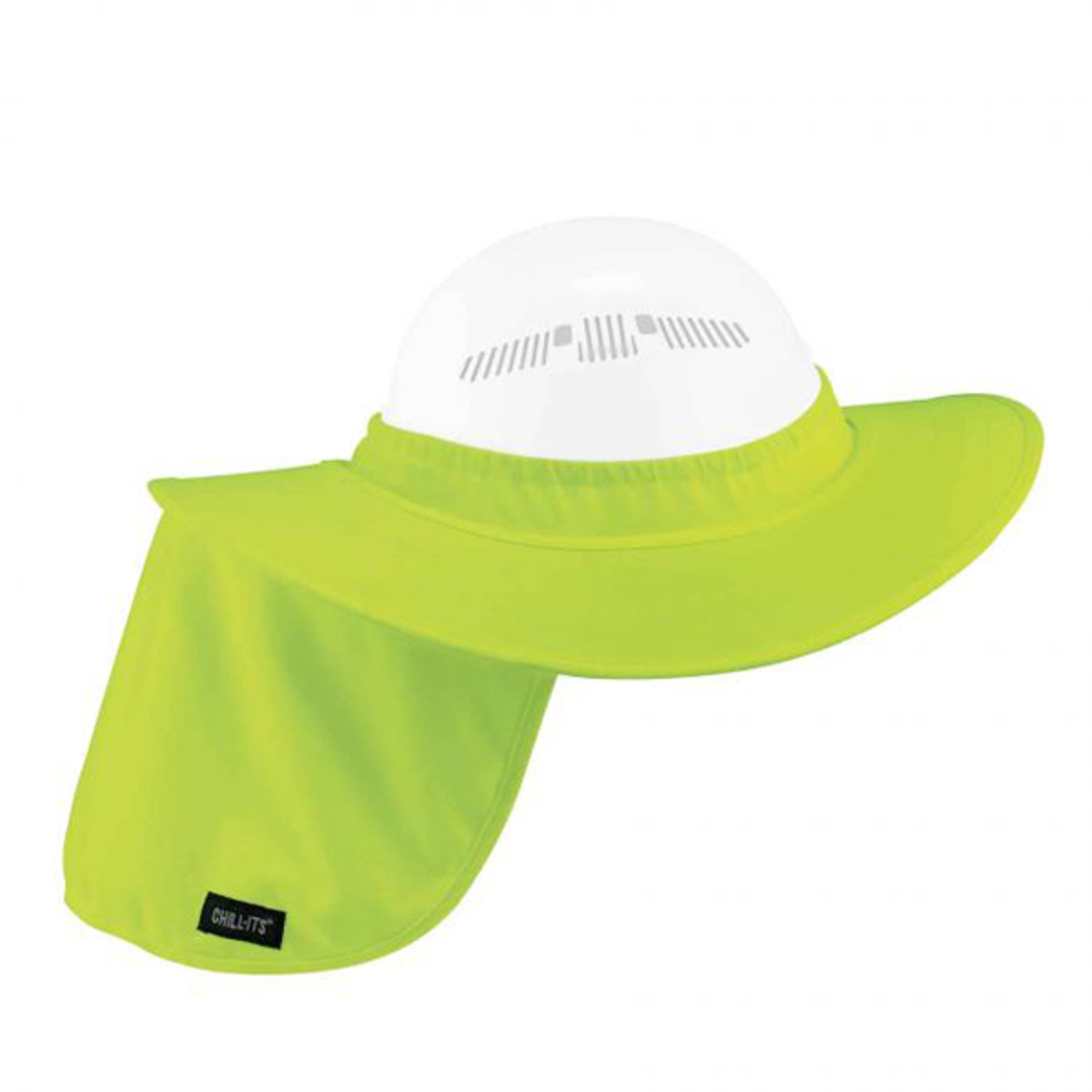 Ergodyne Chill-Its 6660 Hard Hat Brim and Neck Shade Lime