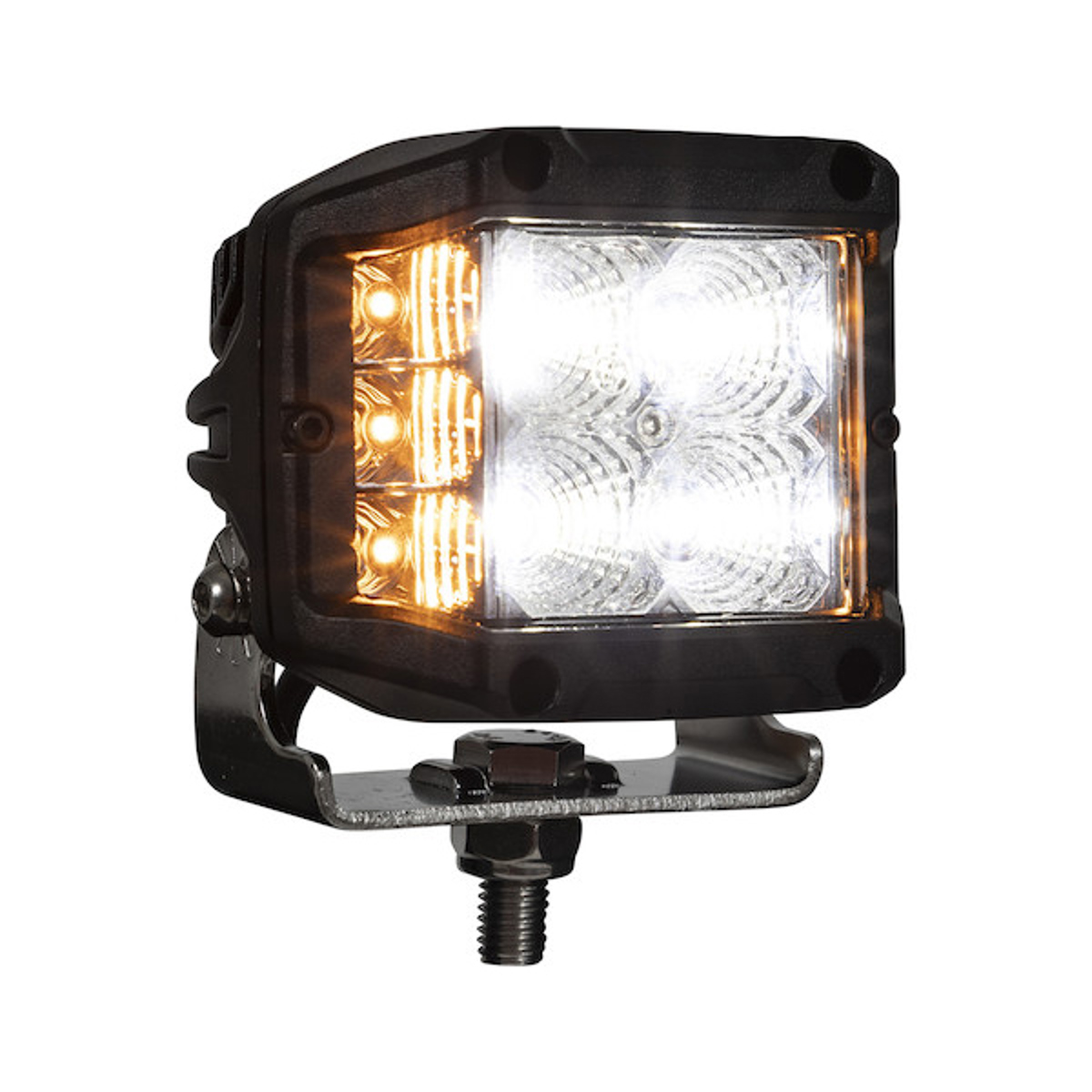 Buyers Products 4" Wide LED Flood Light with Strobe, Square Lens