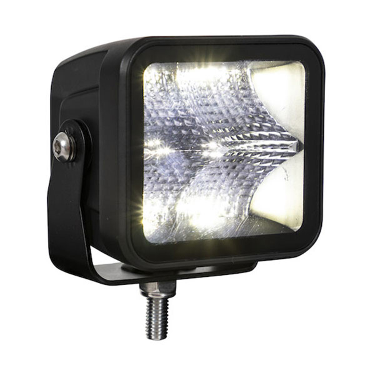 Buyers Products Ultra Bright Edgeless 3" Wide Round LED Flood Light, Square Lens