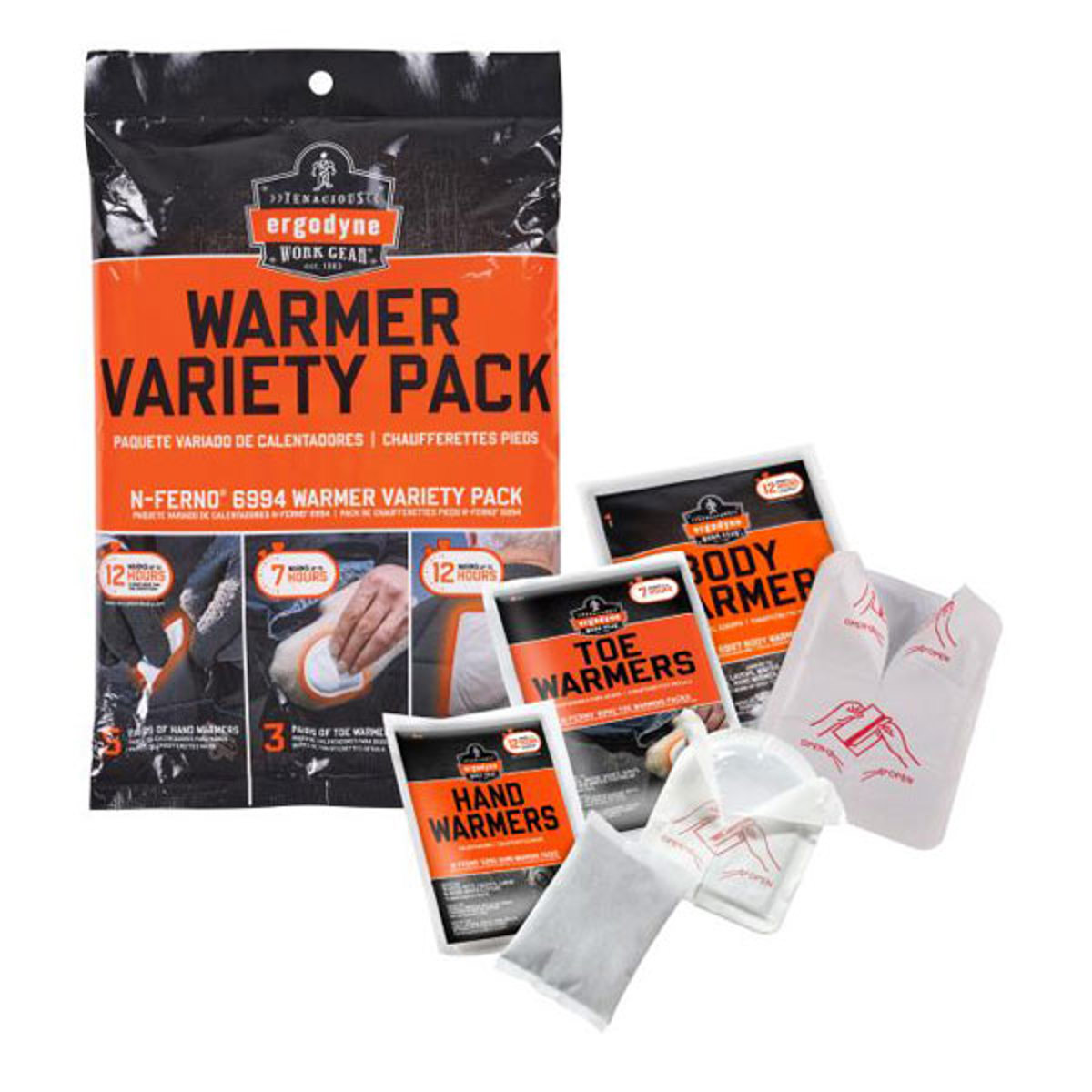 Ergodyne Body Warmer Variety Pack, White