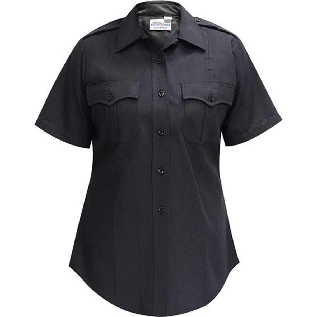 Flying Cross Command Polyester Ladies Short Sleeve Shirt with Zipper