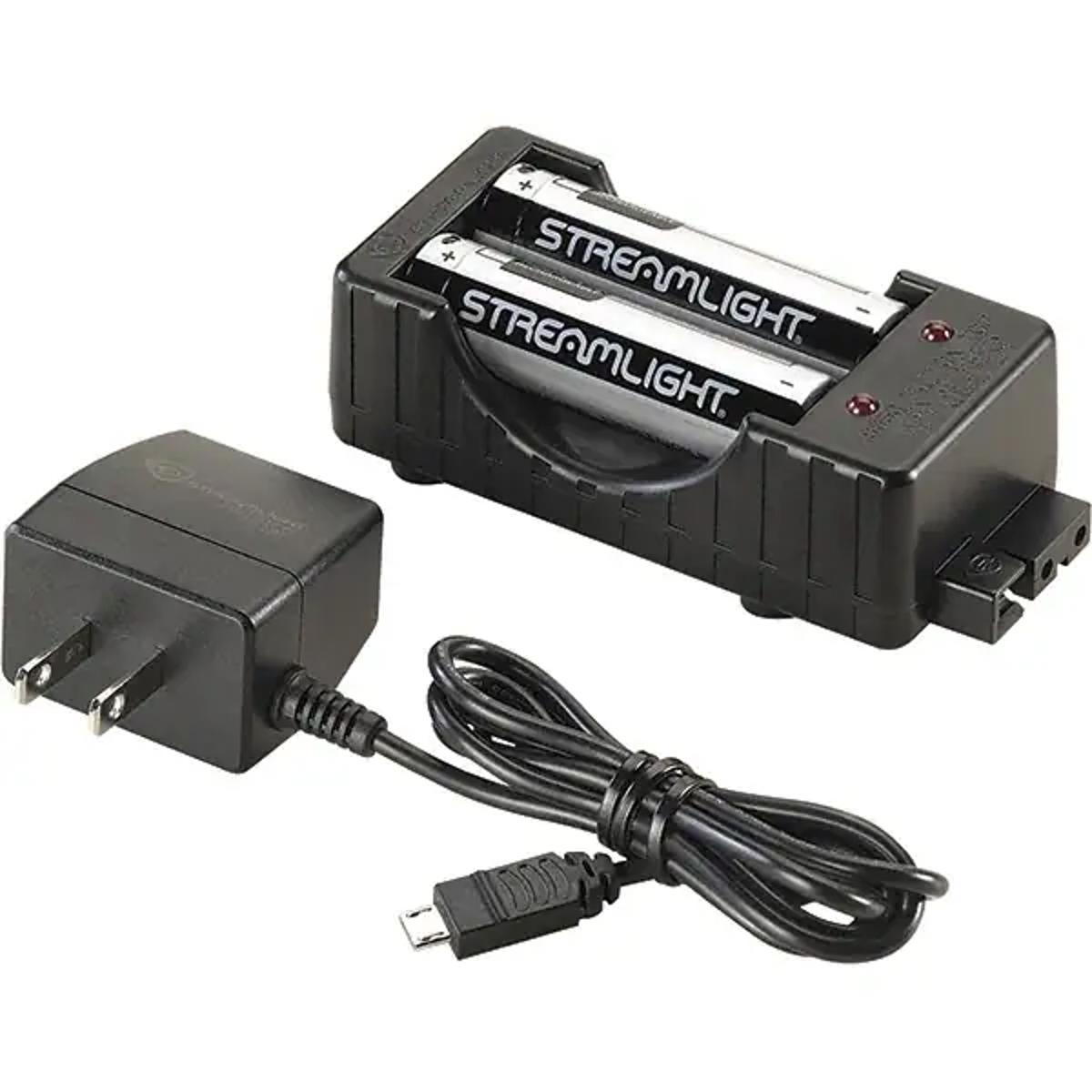 Streamlight Charger Kit 18650, 120V AC, 2 Batteries