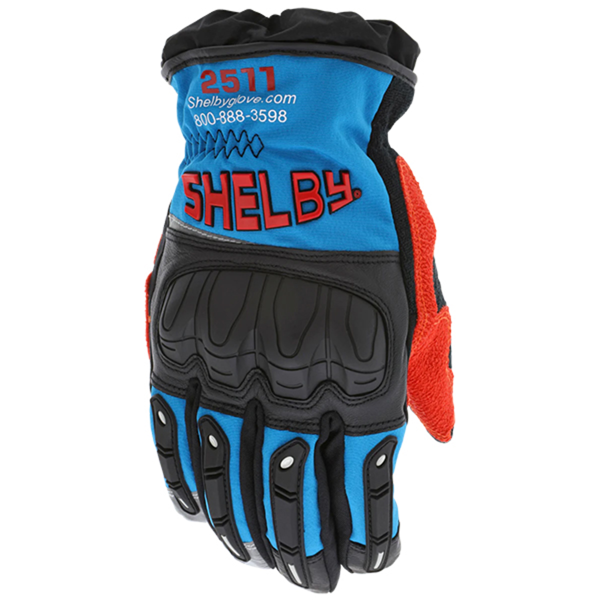 Shelby Rescue Xtrication Glove, Blue-Black, Gauntlet