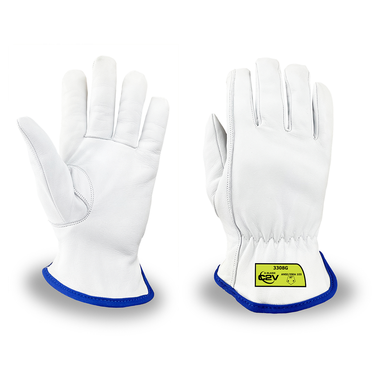 C2V X-Slash Goatskin Driver Glove, Cut A7