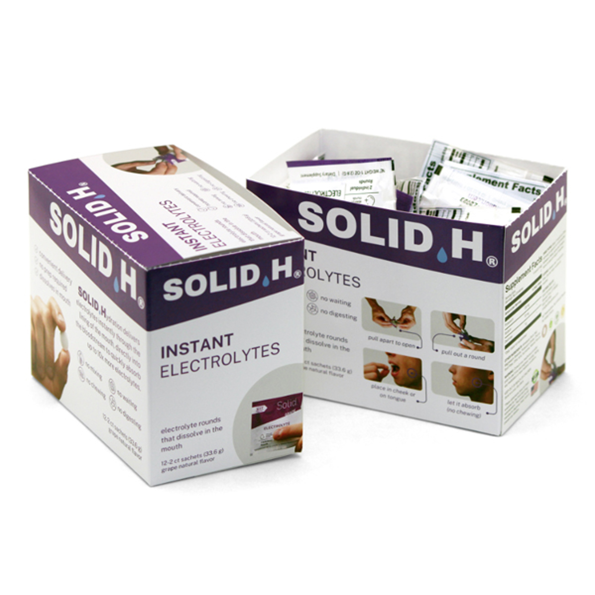 Medique Solid H Electrolyte Tablets; Grape; 12x2/box