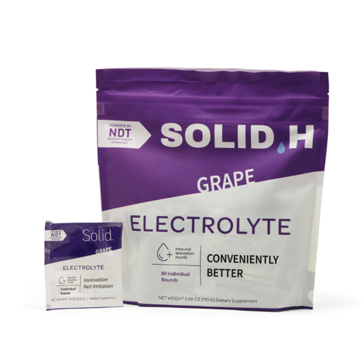 Medique Solid H Electrolyte Tablets; Grape; 20x4/bag