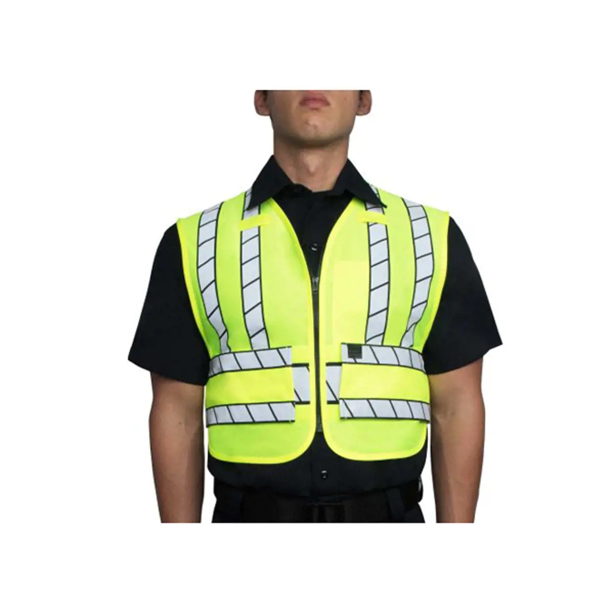 Blauer Breakaway Safety Vest, Hi-Vis Yellow, Zip Front