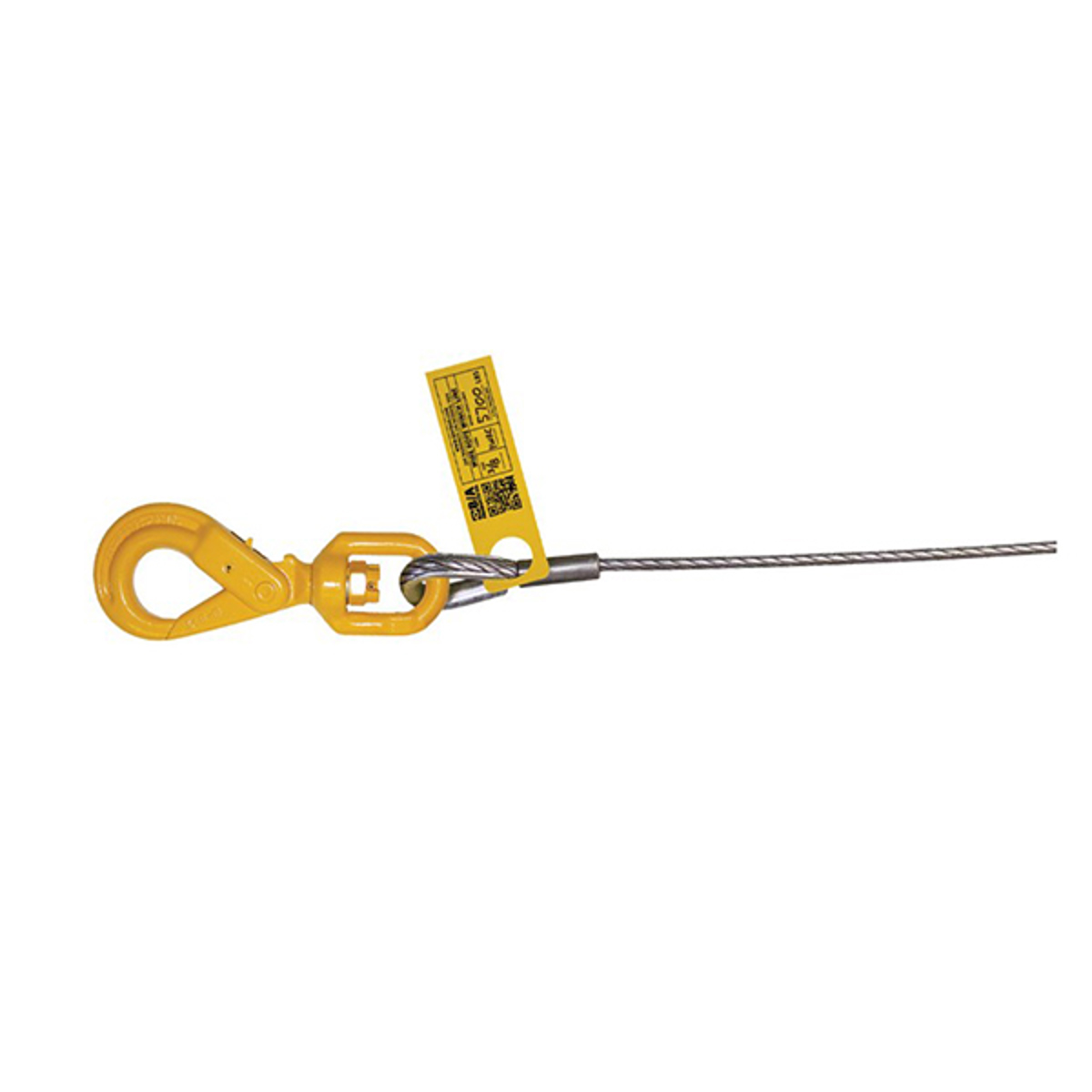 3/8" X 56' Super Swaged Winch Line with Self-Locking Hook