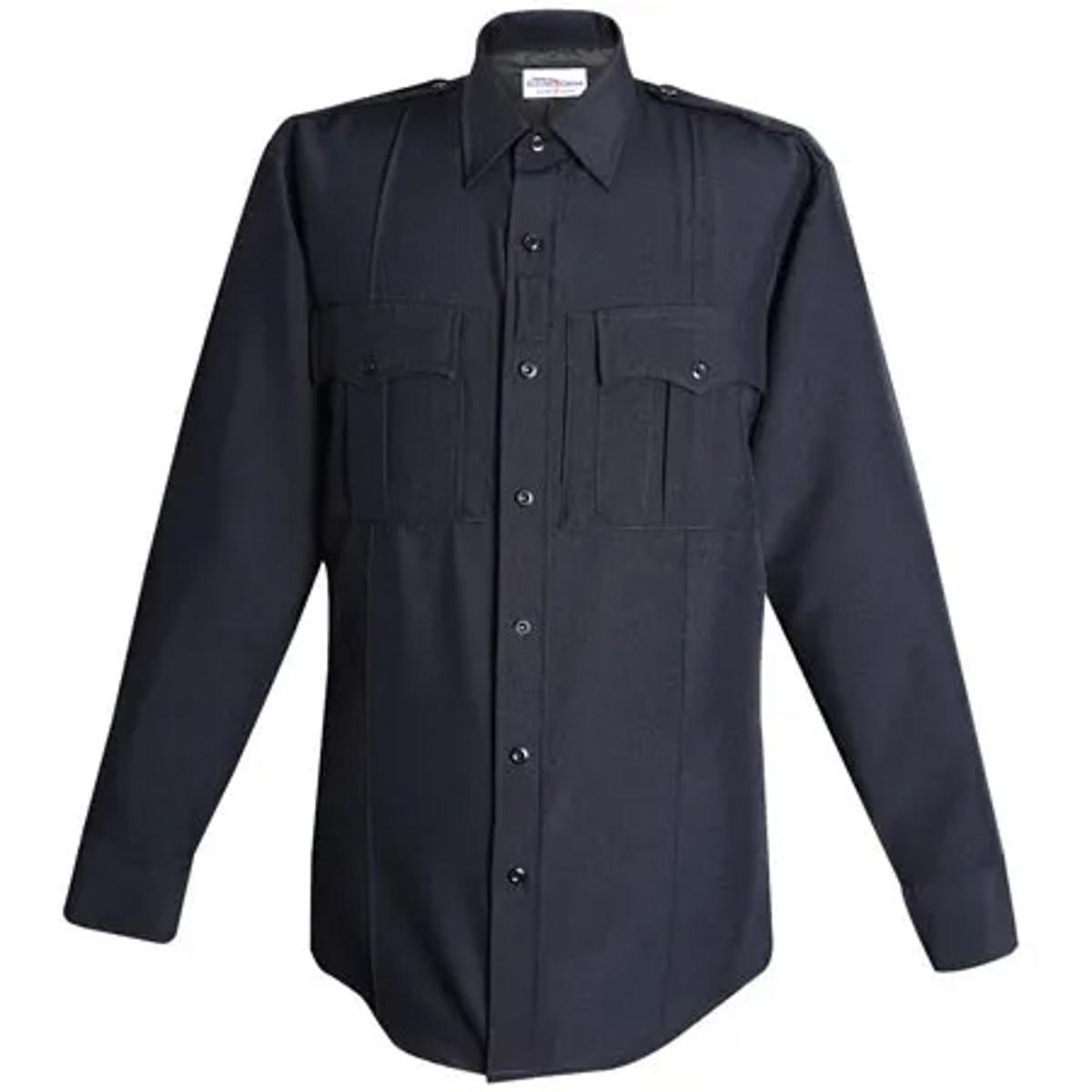 Flying Cross Command LAPD Navy 100% Polyester Power Stretch Long Sleeve Shirt