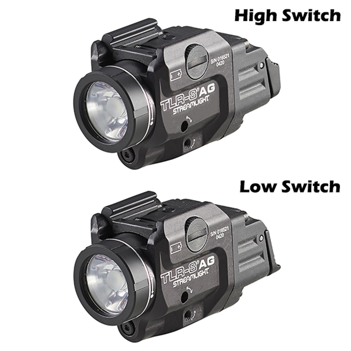 Streamlight TLR-8 A G Gun Light with Green Laser and Rear Switch Options