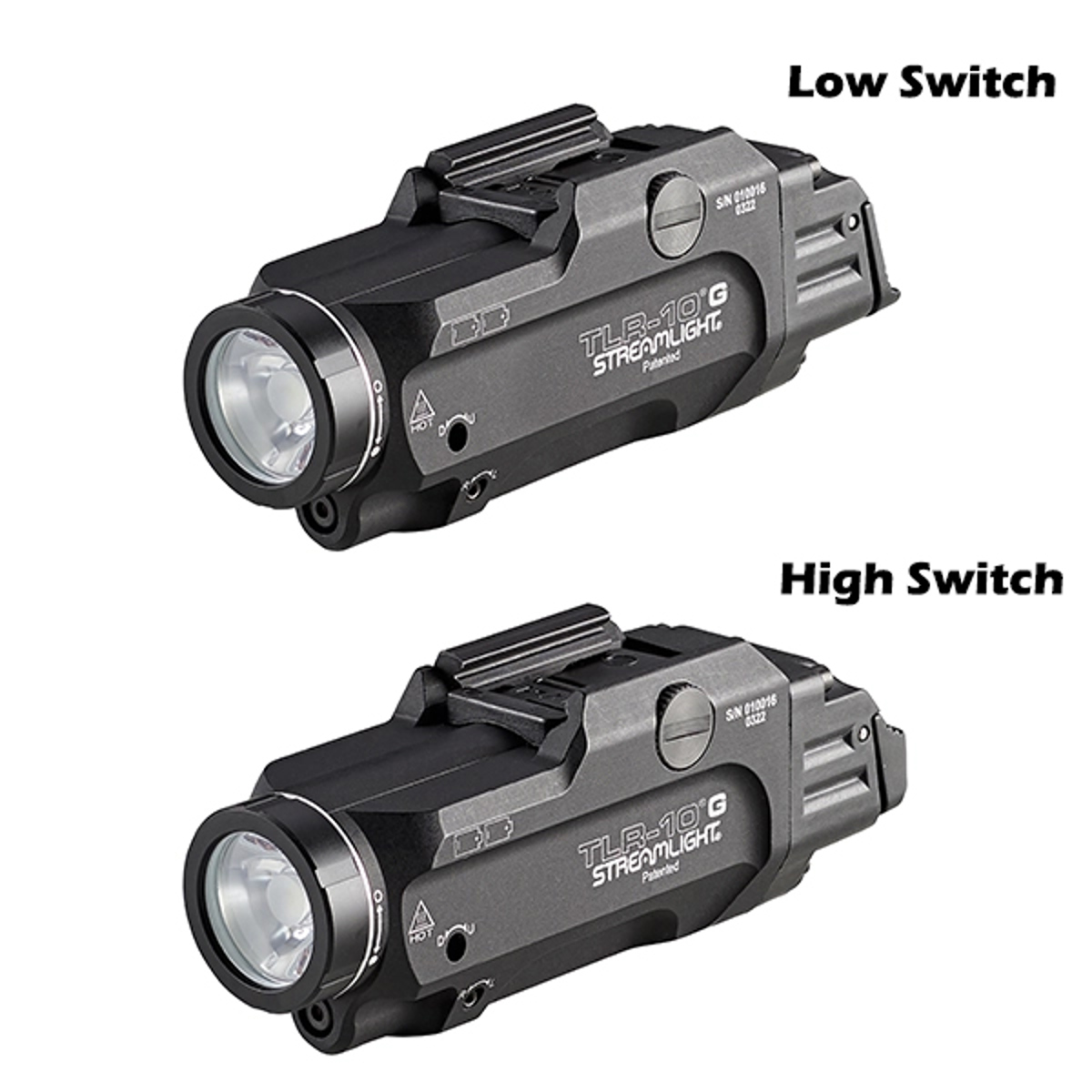 Streamlight TLR 10 G Gun Light with Green Laser and Rear Switch Options