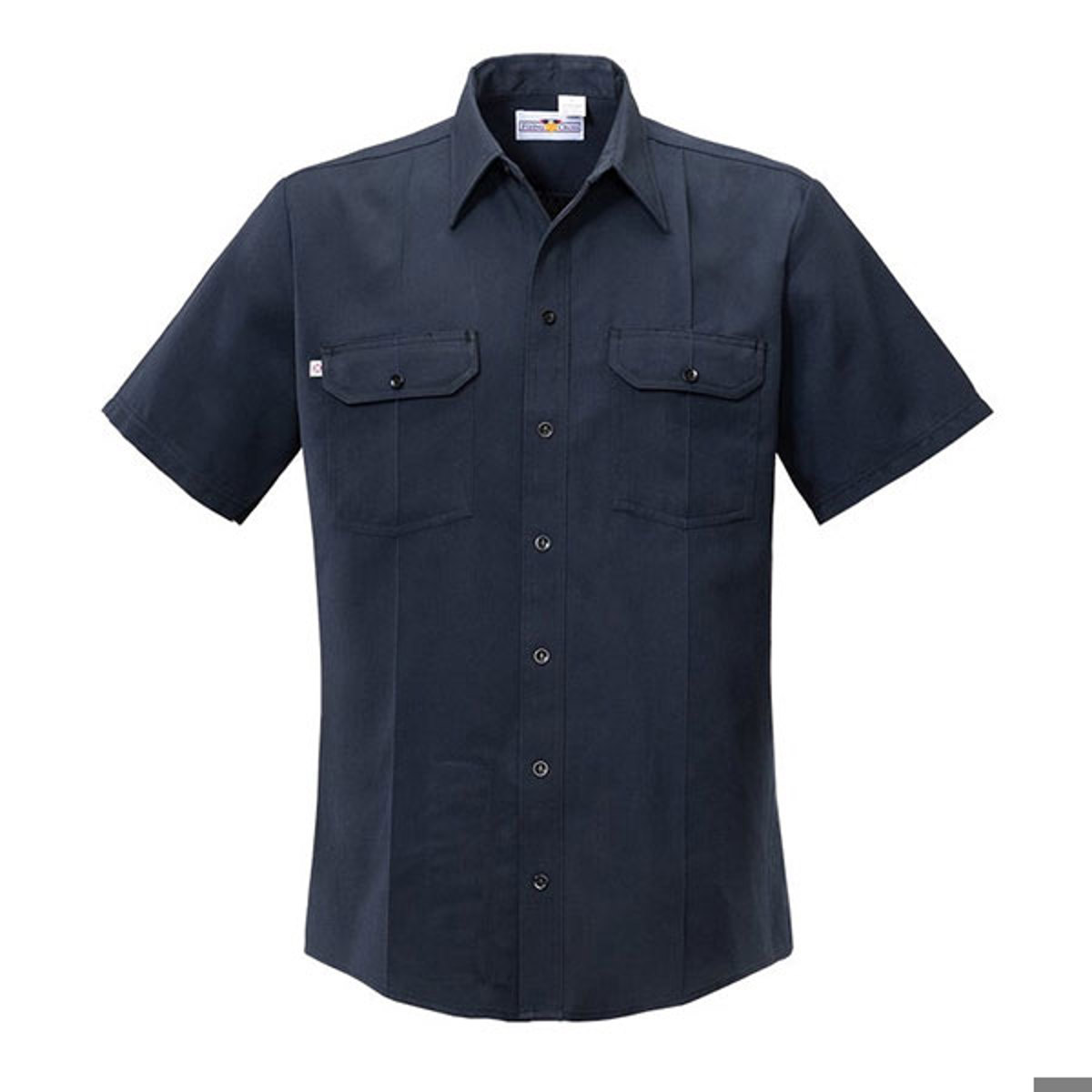 Flying Cross FR Woven Shirt Short Sleeve, Button Front, Navy