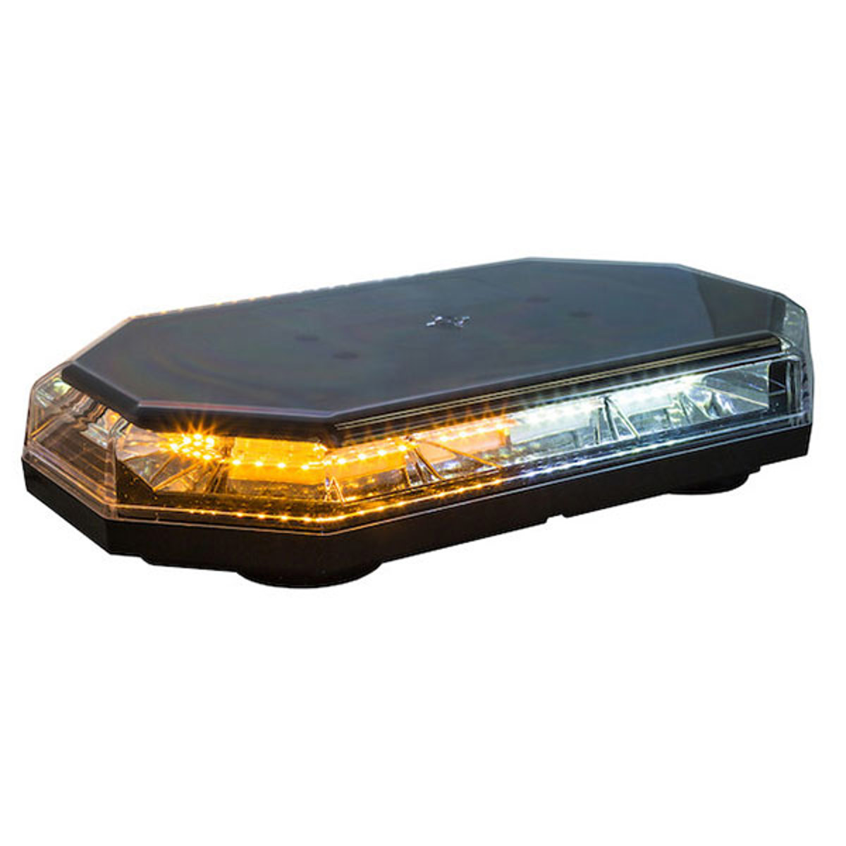 Buyers Products 15 Inch Octagonal LED Mini Light Bar, Amber/Clear