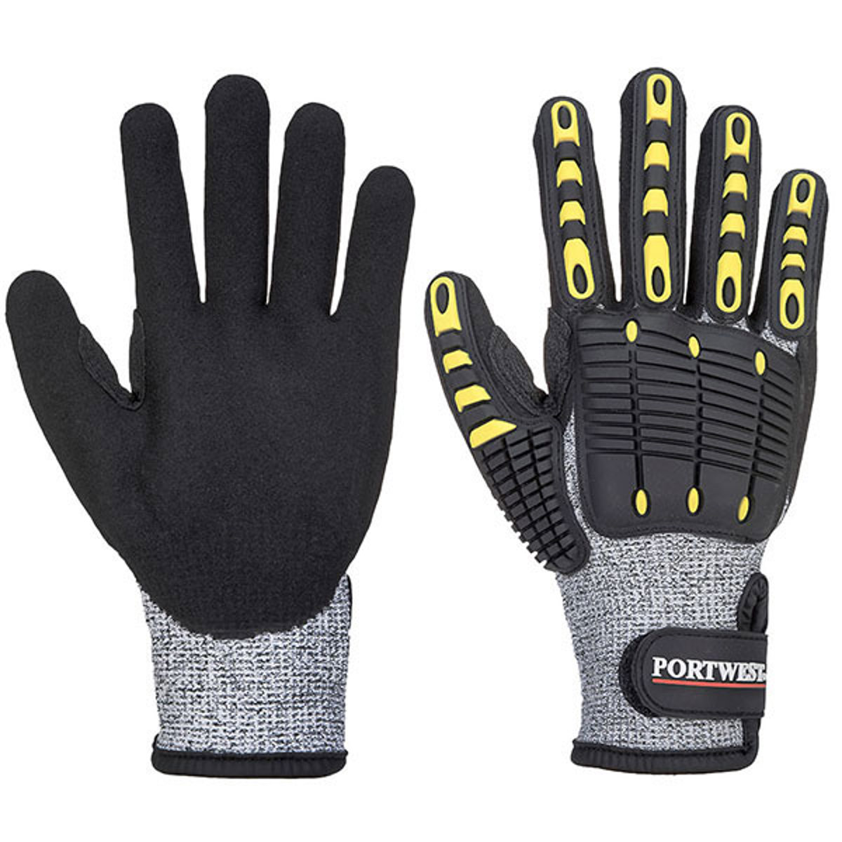 Portwest Anti-Impact Cut-Resistant Glove, Grey/Black