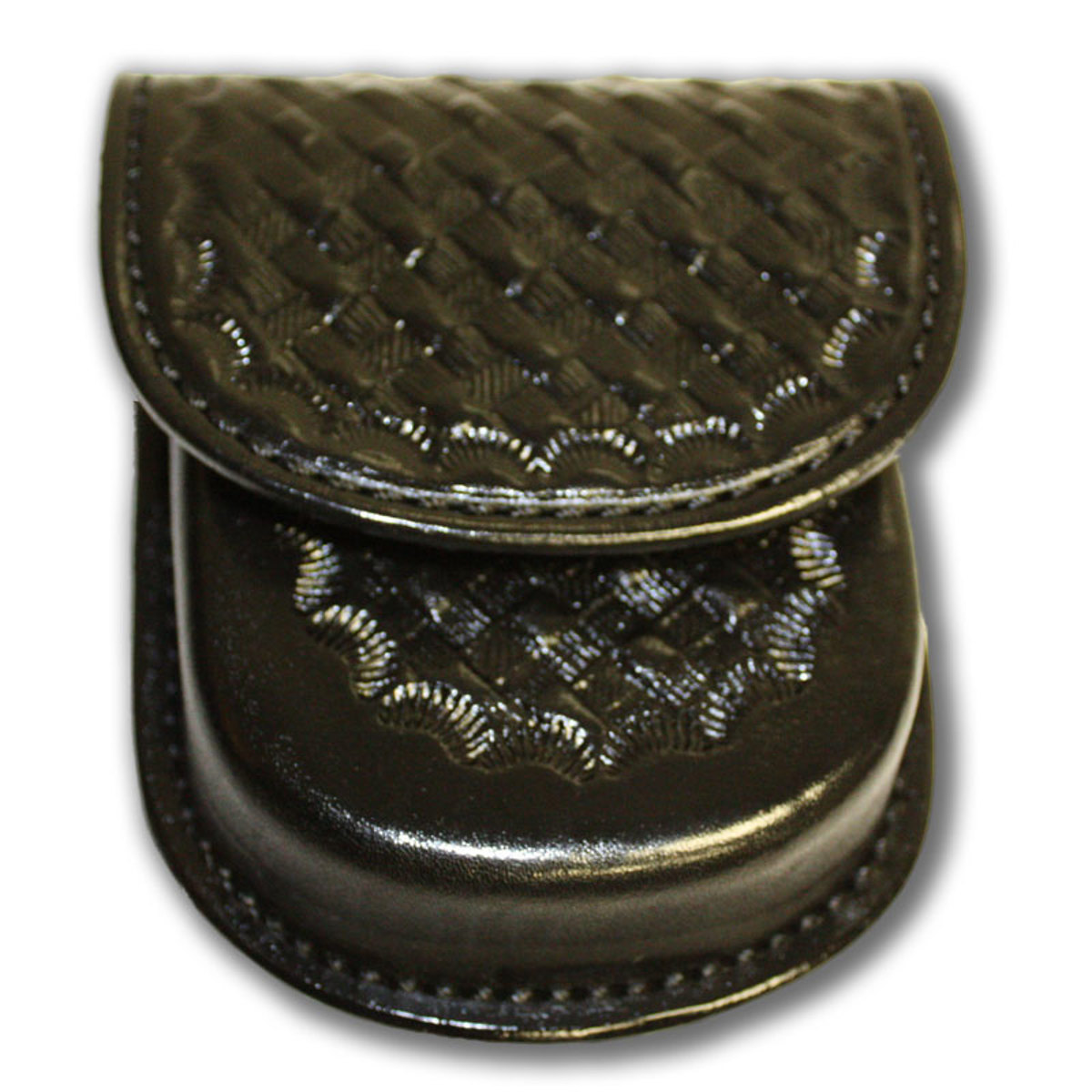 Don Hume Black Basketweave Handcuff Case