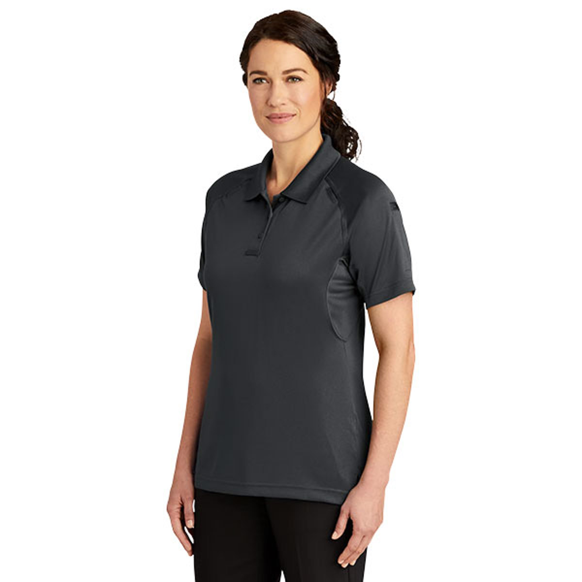 Sanmar CornerStone Short Sleeve Polo, Snag-Proof Ladies Tactical Charcoal