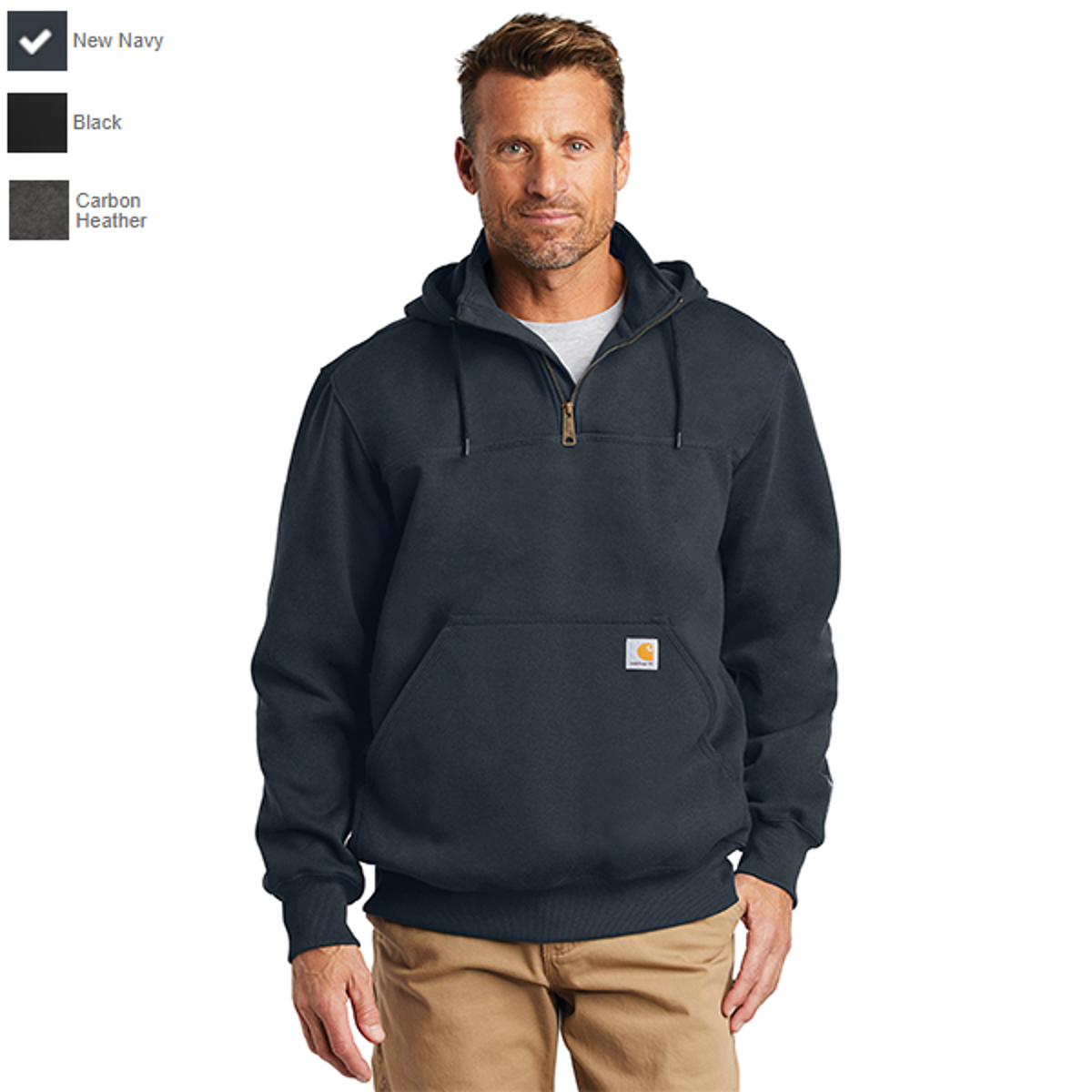 Carhartt Rain Defender Paxton Heavyweight Hooded Zip Mock Sweatshirt
