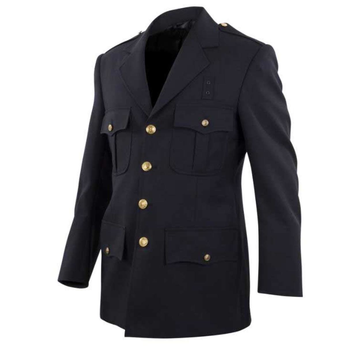Elbeco Dress Coat, Navy Single Breasted, 4 Gold FD Buttons