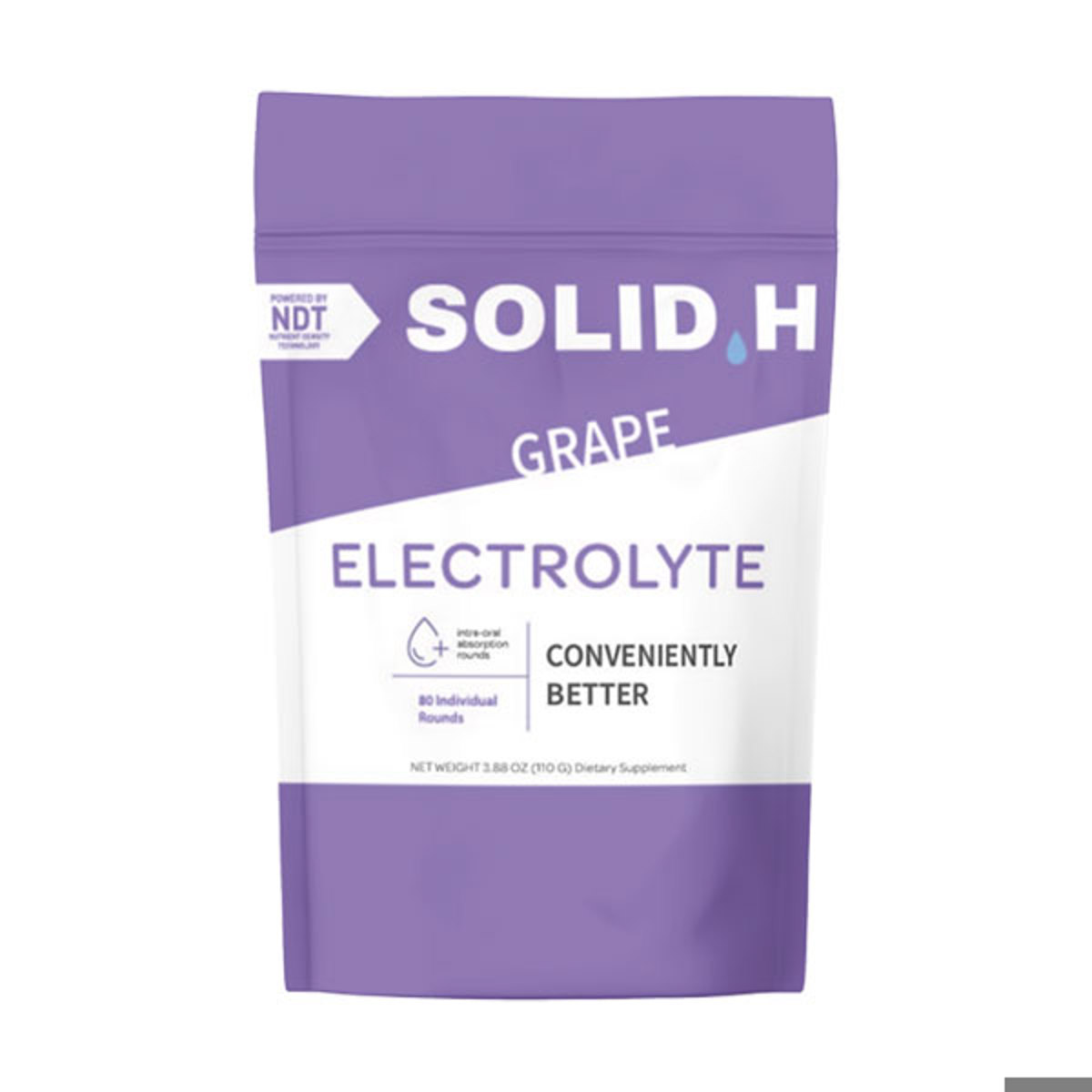 Solid Hydration Electrolyte Grape, Case of 30 Bags