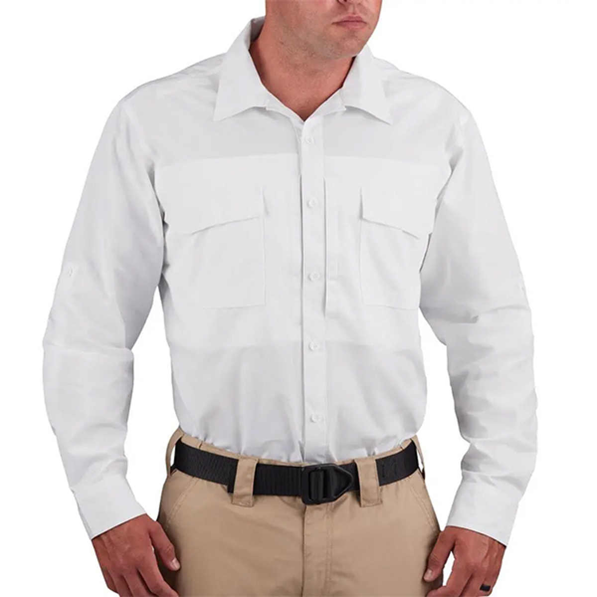 Propper RevTac Shirt, Long Sleeve White Cotton Poplin