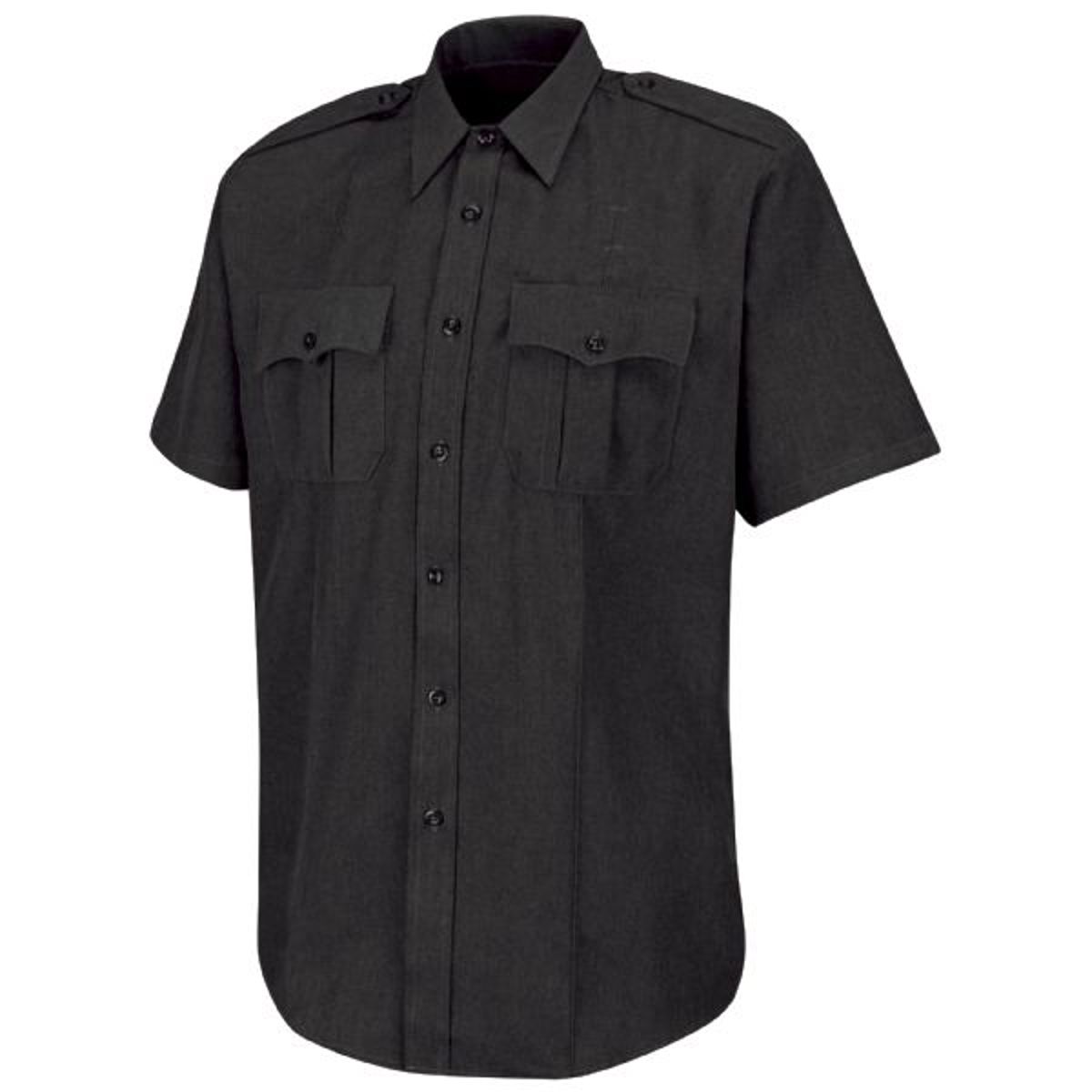 Red Kap Horace Small Sentry Short Sleeve Zipper Black Shirt