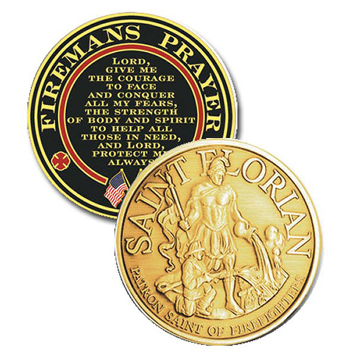 Blackinton Fireman's Prayer St. Florian Challenge Coin