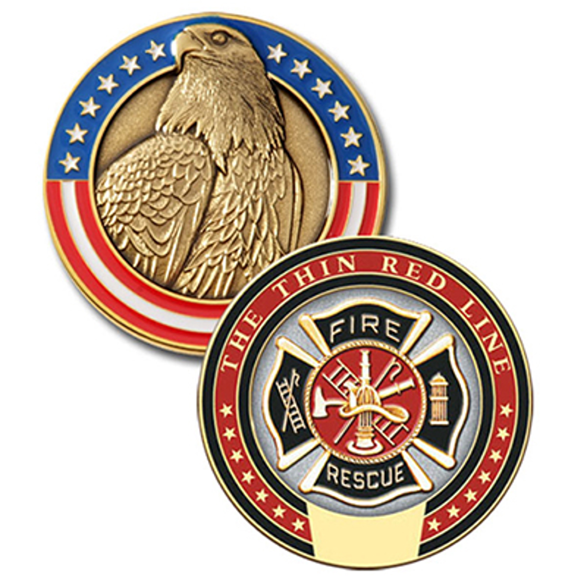 Blackinton Firefighter Thin Red Line Challenge Coin