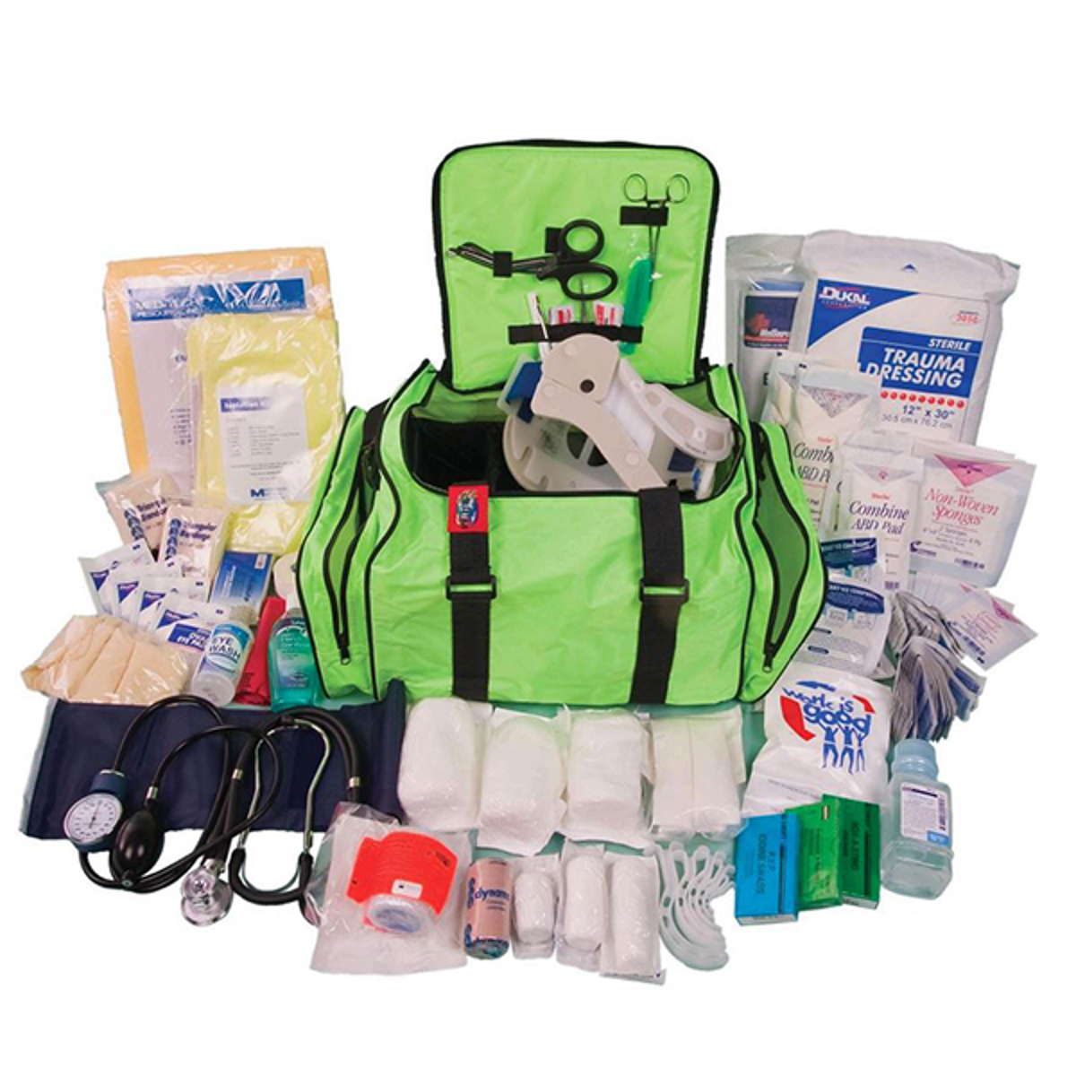 NAFECO EMS Advanced Medical Kit, Fluorescent Lime