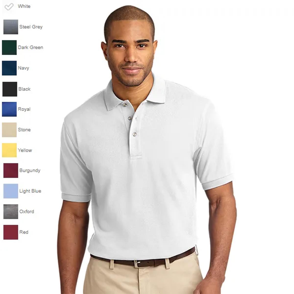 Sanmar Port Authority Pique Knit Short Sleeve Polo