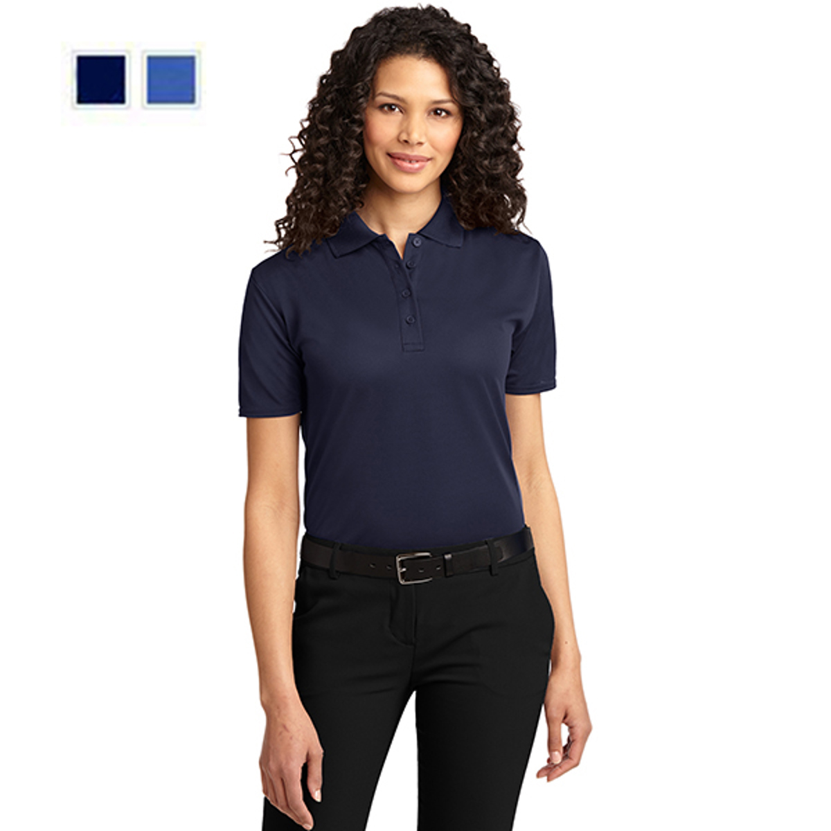 Sanmar Port Authority Dry Zone Ladies Short Sleeve Polyester Polo