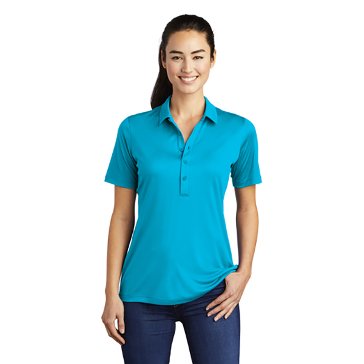 Sanmar Sport-Tek Ladies Posi-UV Pro Polo Sapphire Short Sleeve Polo