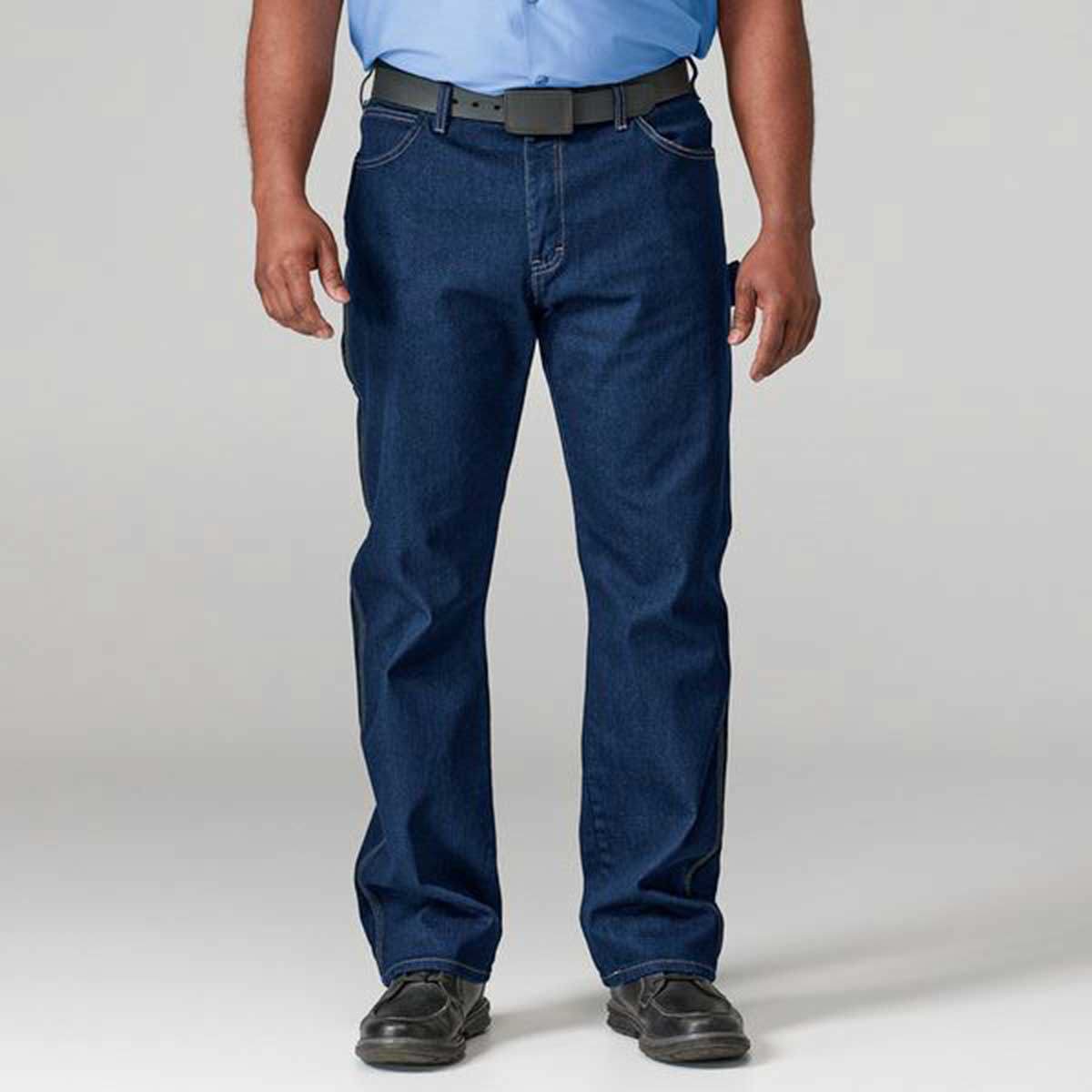 Dickies Mens Industrial Flex Carpenter Jean; Rinsed Indigo