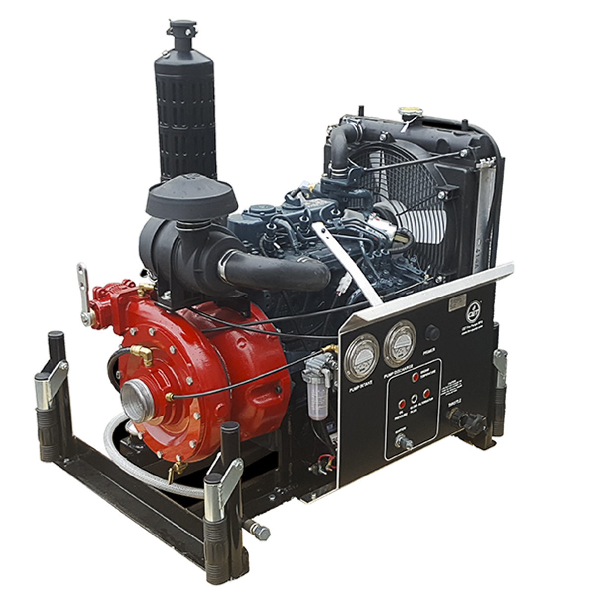 CET 25 HP Portable Mid Range Pump, Diesel Powered Kubota Engine