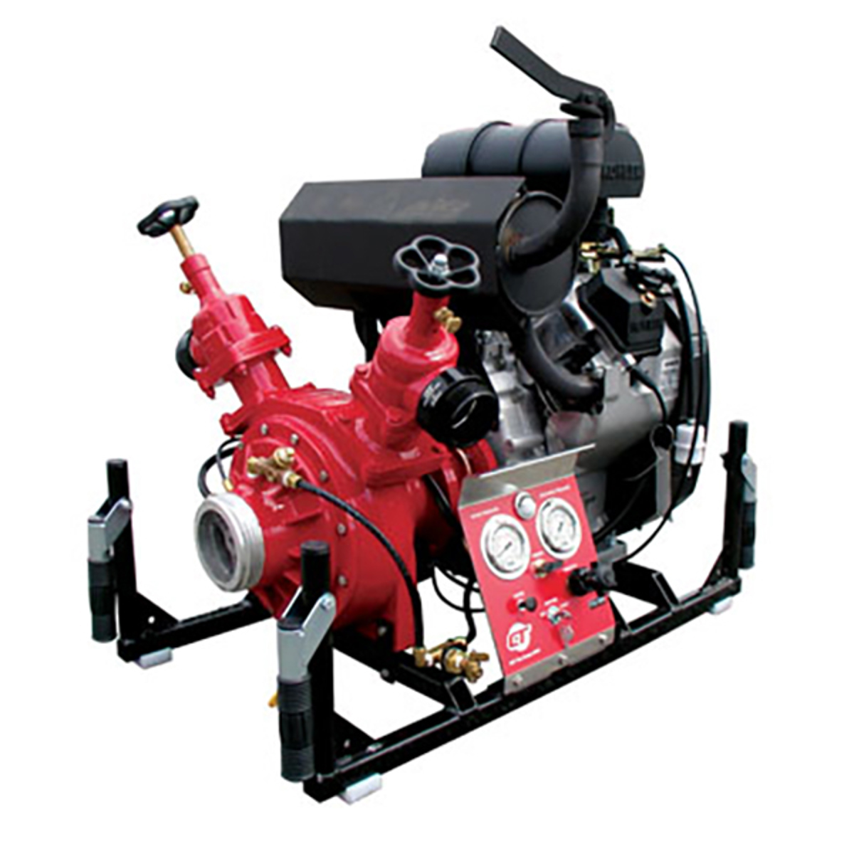 CET 38 HP Portable Gas Powered Pump, Control Panel, Kohler Engine, Dual Stage