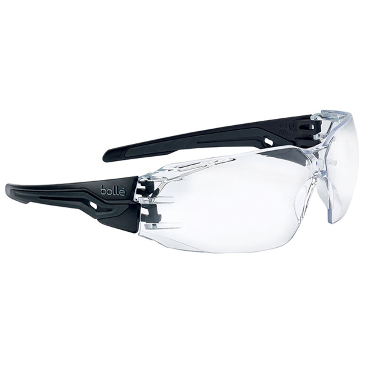 Bolle Safety Silex+ Glasses Clear Lens Black Frame