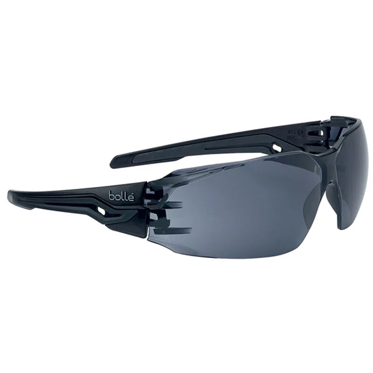 Bolle Safety Silex+ Glasses Smoke Lens Black Frame