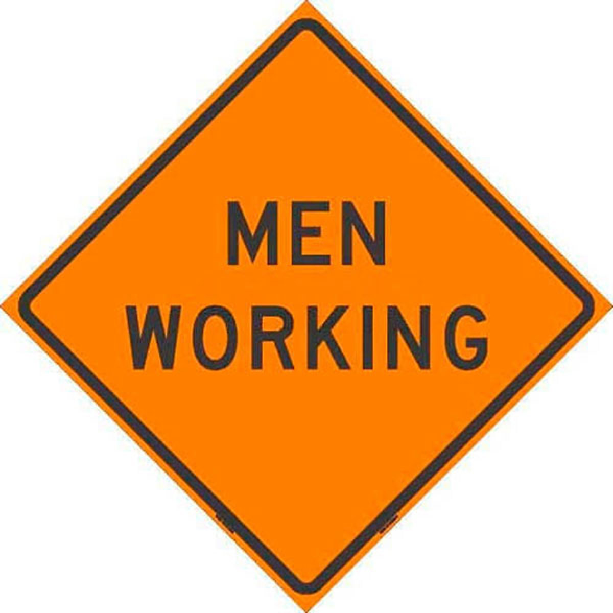 DSP 48" Superbright Roll Up Sign, Men Working
