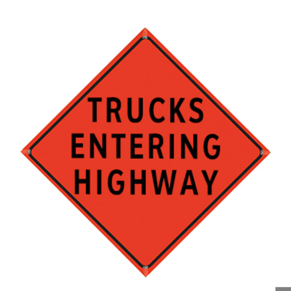 DSP 48" Superbright Roll Up Sign, Trucks Entering HWY