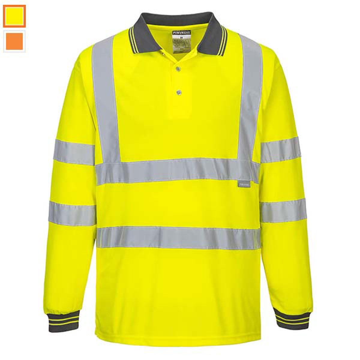 Portwest Hi-Viz Long Sleeve Polo Shirt