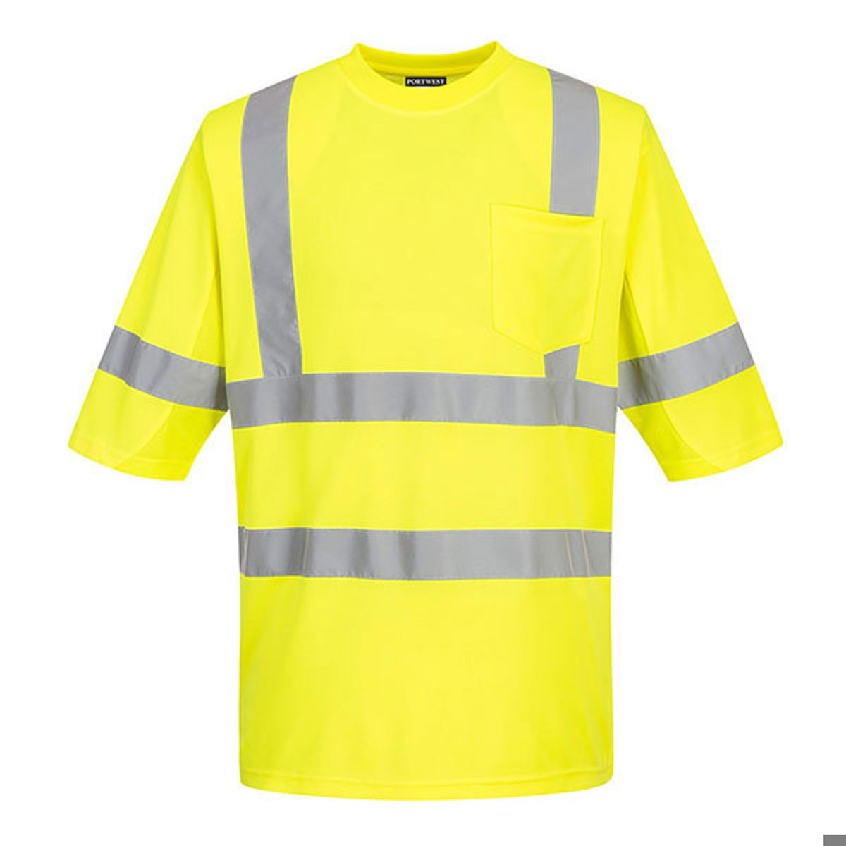 Portwest Short Sleeve Class 3 Mesh Panel T-Shirt Yellow