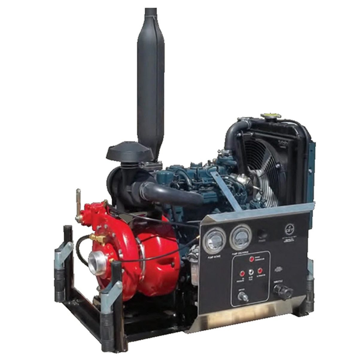 CET 25 HP Skid Mounted Pump Diesel Powered Kubota Engine